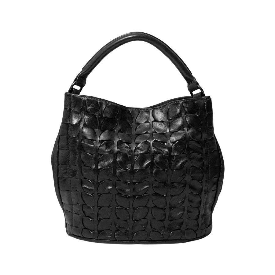 Reptile's House Tree Black Weave Shoulder Bag