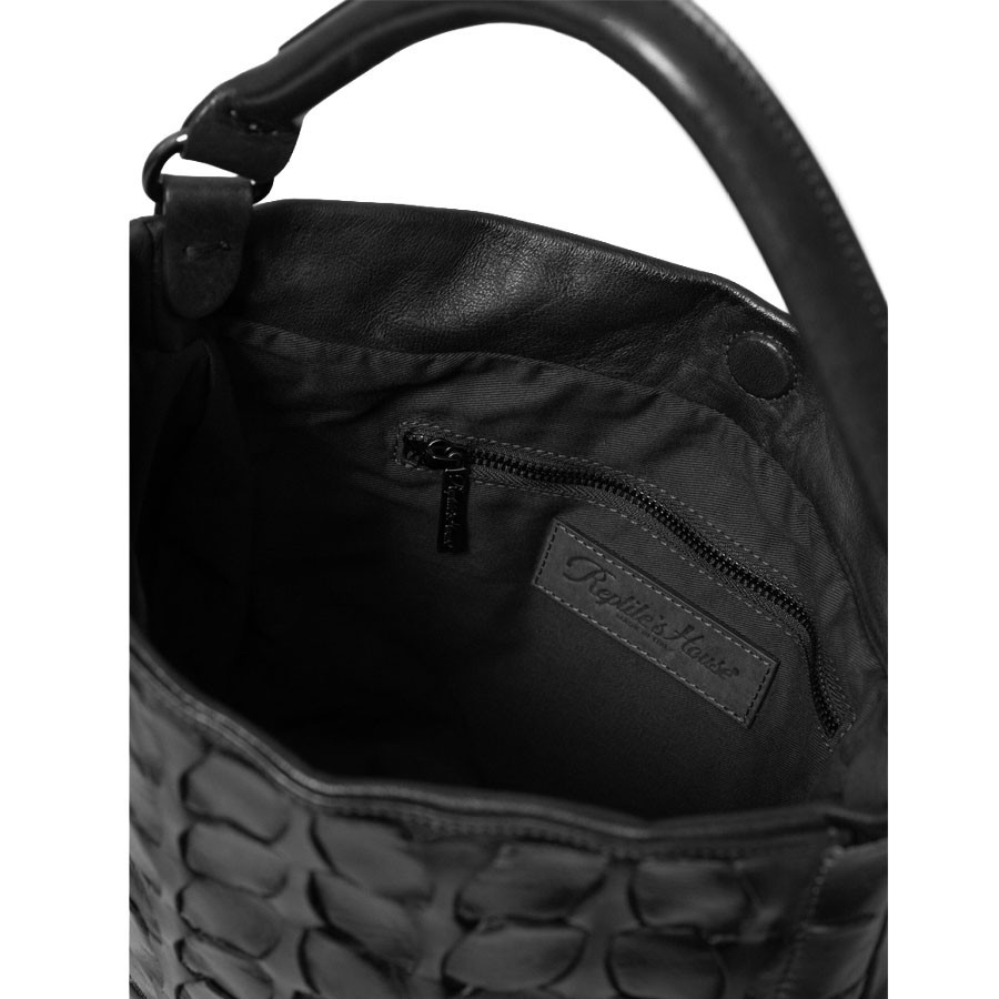 Reptile's House Tree Black Weave Shoulder Bag