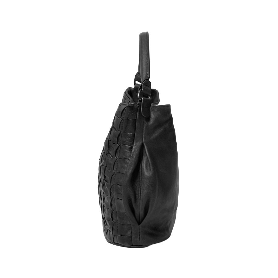 Reptile's House Tree Black Weave Shoulder Bag