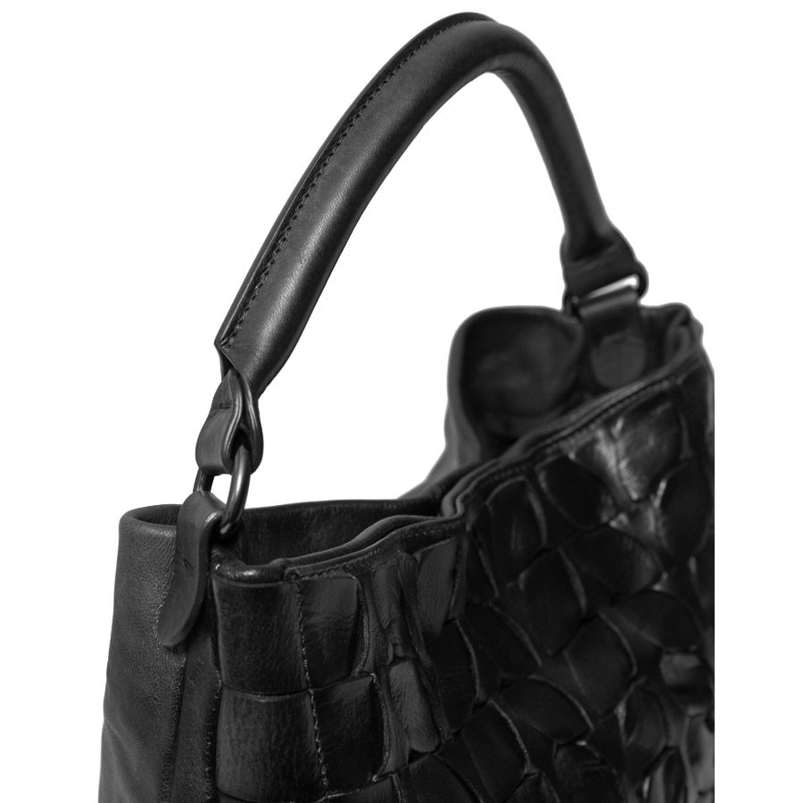 Reptile's House Tree Black Weave Shoulder Bag