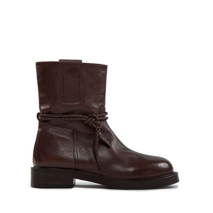 copy of ZOLFO Paris boot in brown leather