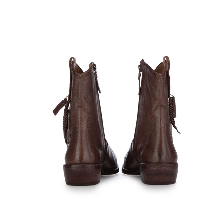 ZOLFO Paris brown leather ankine
