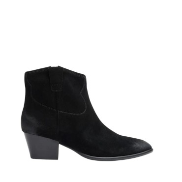 ASH FAME suede ankle boot black