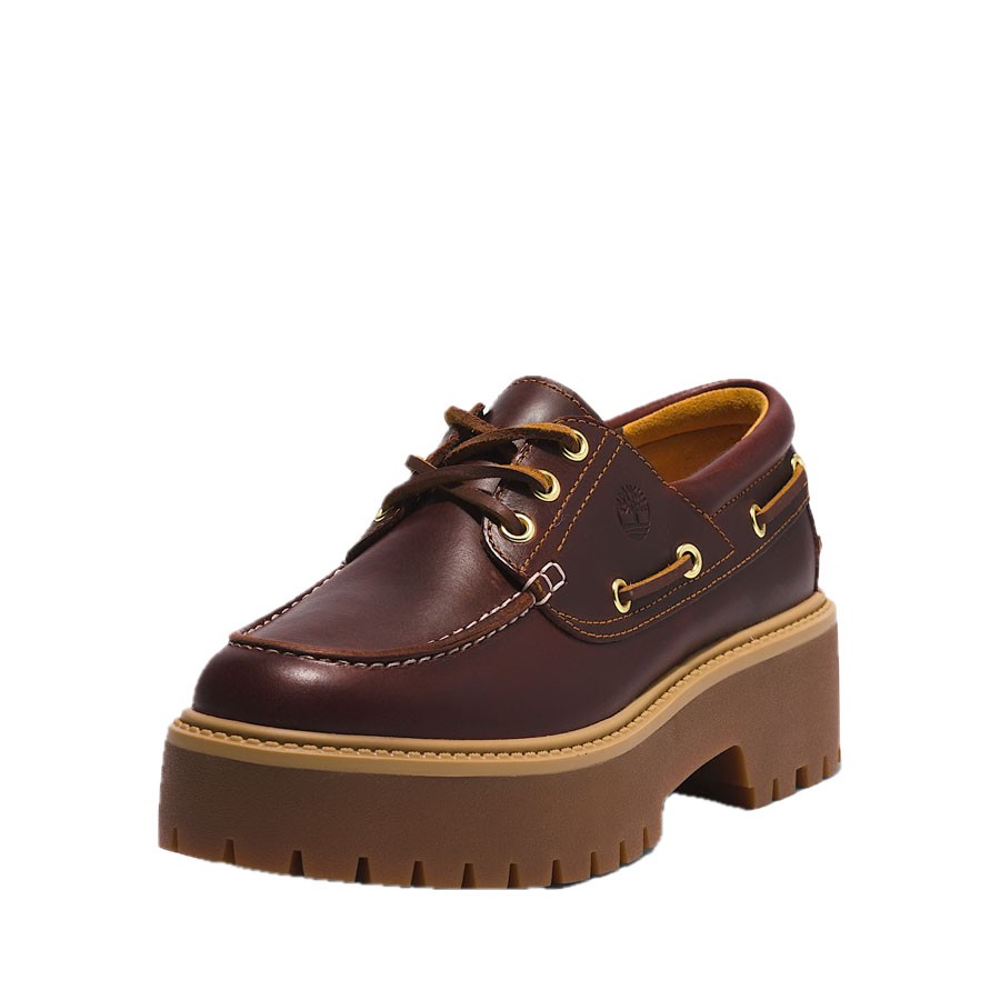Timberland Scarpa donna Barca Plateau Stone Street marrone scuro