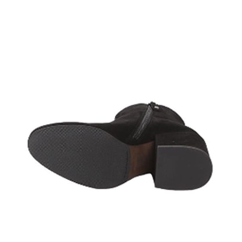 Elvio Zanon tronchetto donna camoscio tacco quadro Size 36 Color NERO