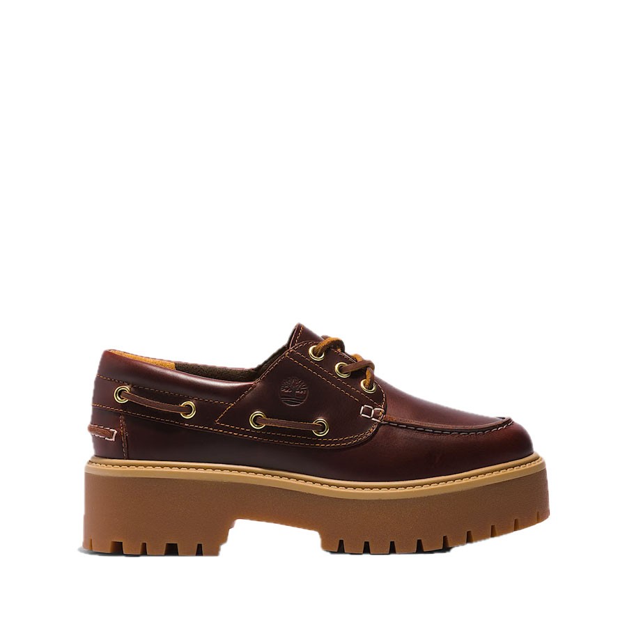 Timberland Scarpa donna Barca Plateau Stone Street marrone scuro