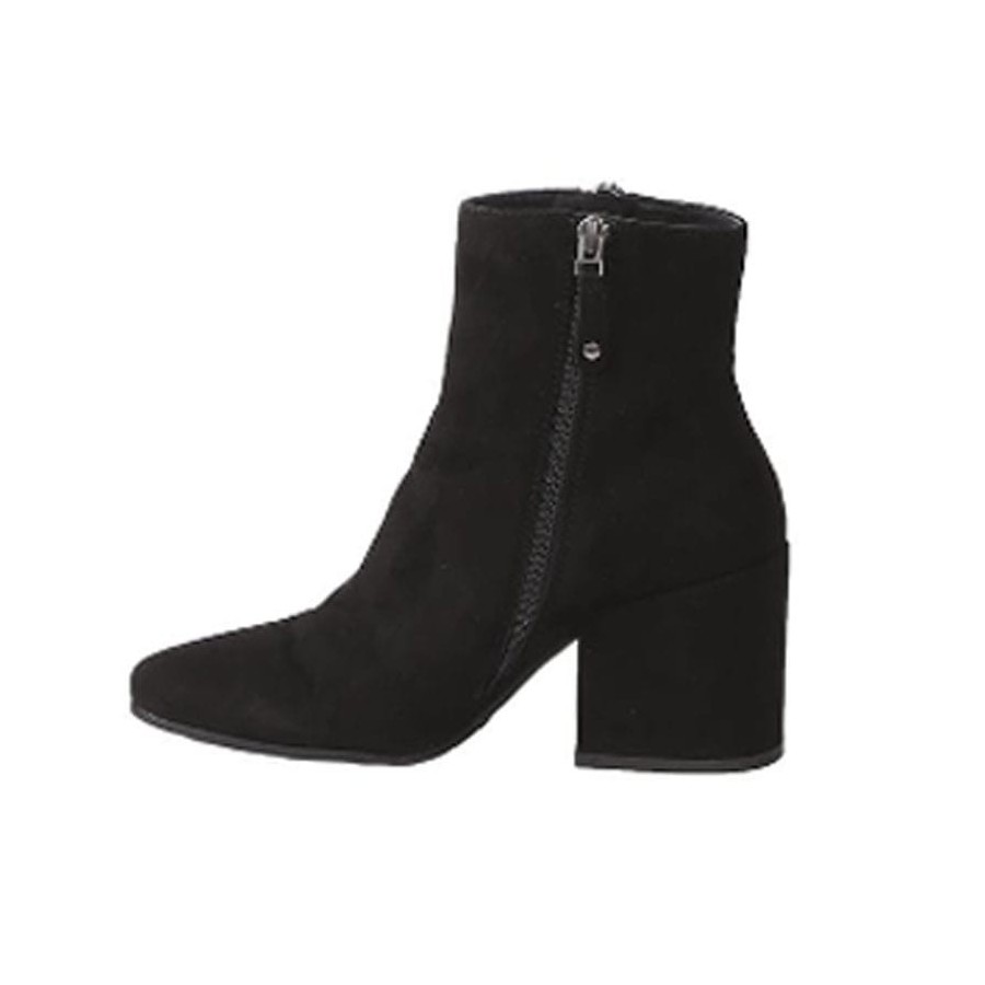 Elvio Zanon tronchetto donna camoscio doppia zip tacco quadro nero g3906g