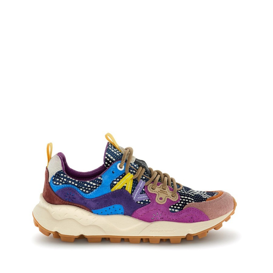 Flower mountain Yamano 3 woman suede Capsule Katsuo Sashi cotton cipria bordeaux violet