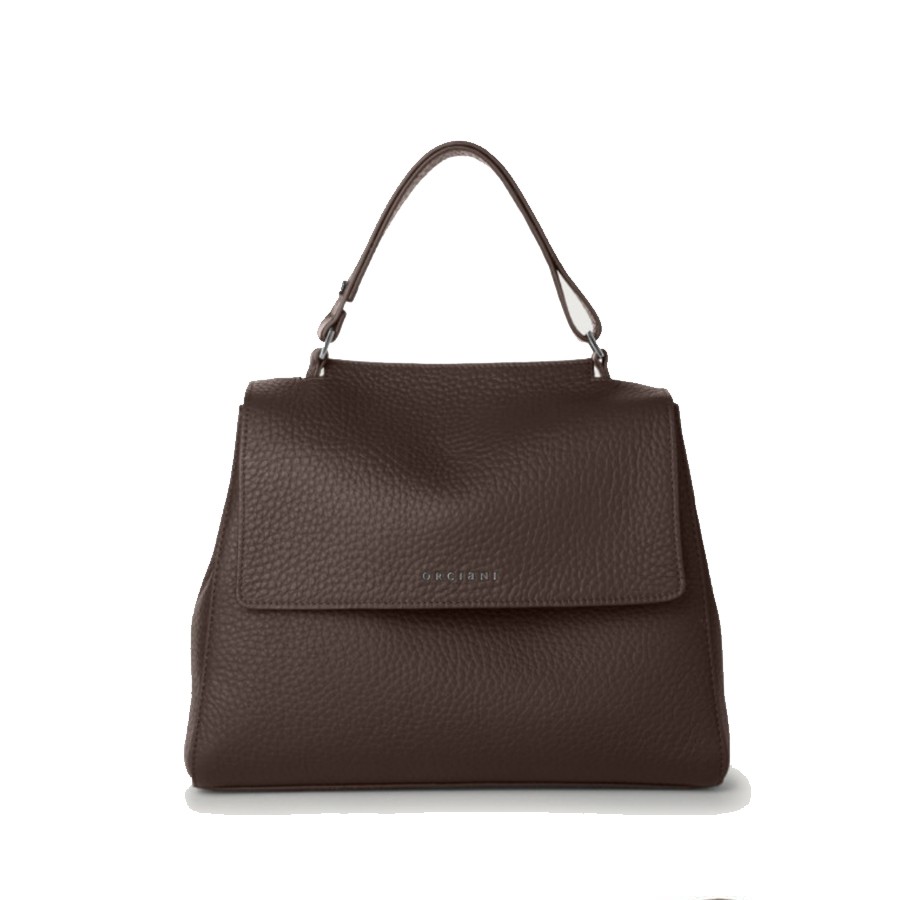 ORCIANI SVEVA SOFT medium shoulder bag in leather with  shoulder strap