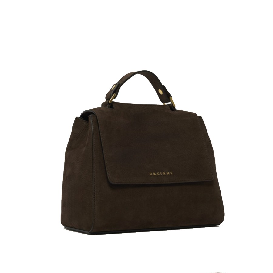 ORCIANI Sveva Nabucco Small handbag in nubuck leather with shoulder strap