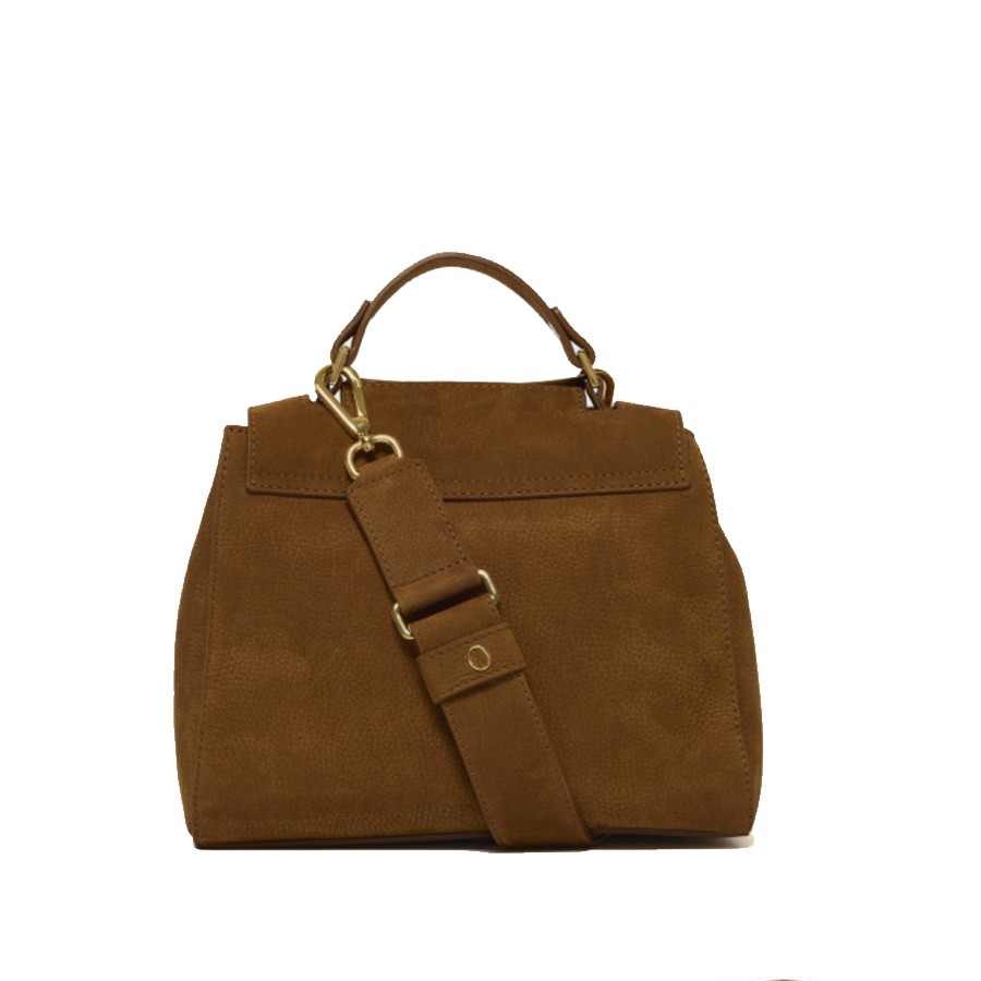 ORCIANI Sveva Nabucco Small handbag in nubuck leather with shoulder strap