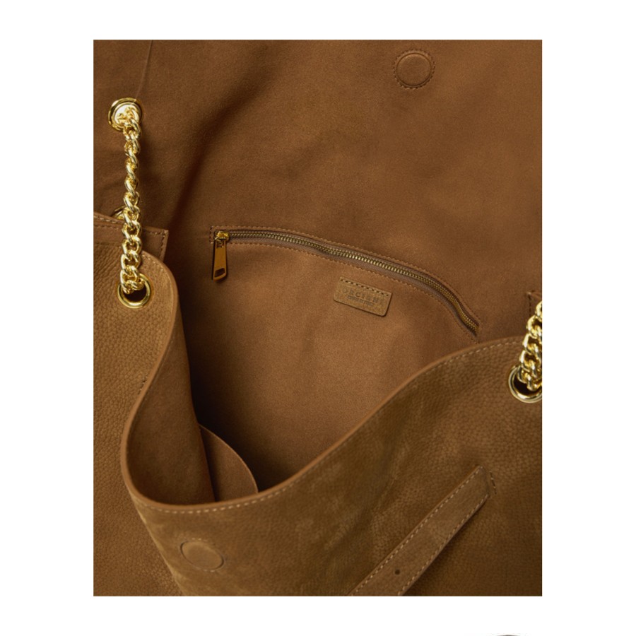 ORCIANI Borsa Venus Nabucco Large a spalla in pelle nabuk