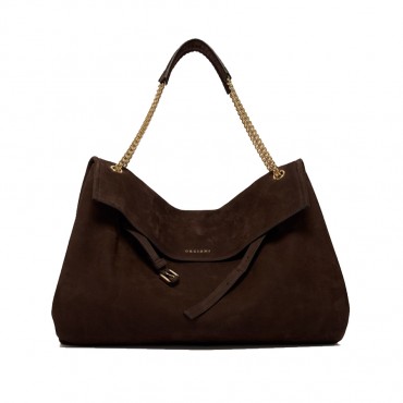 ORCIANI Borsa Venus Nabucco Large a spalla in pelle nabuk