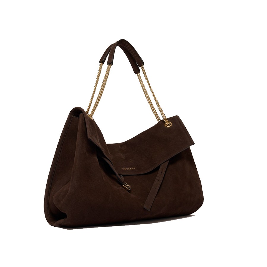 ORCIANI Borsa Venus Nabucco Large a spalla in pelle nabuk