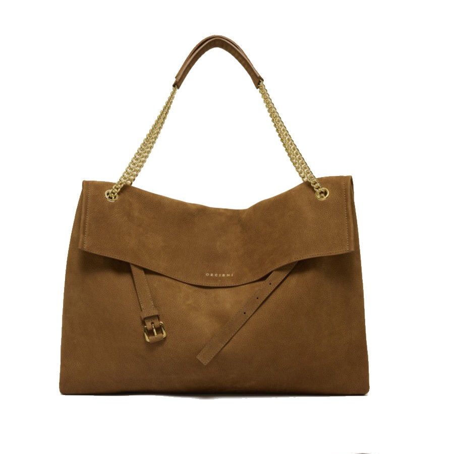 ORCIANI Borsa Venus Nabucco Large a spalla in pelle nabuk
