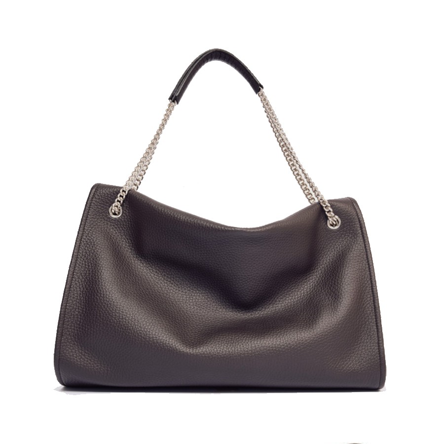 ORCIANI Borsa Venus Soft Large a spalla in pelle martellata