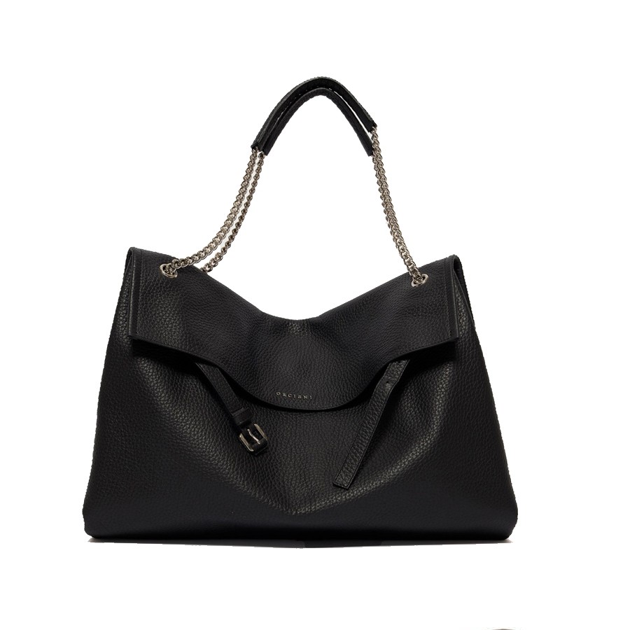 ORCIANI Venus Soft Midi handbag with hammered leather shoulder