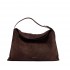 ORCIANI Borsa Trinity Peach Large a spalla in suede e cuoio