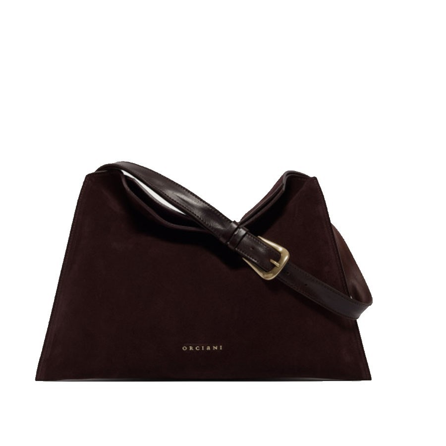 copy of Trinity Peach Midi shoulder bag in suede and leather