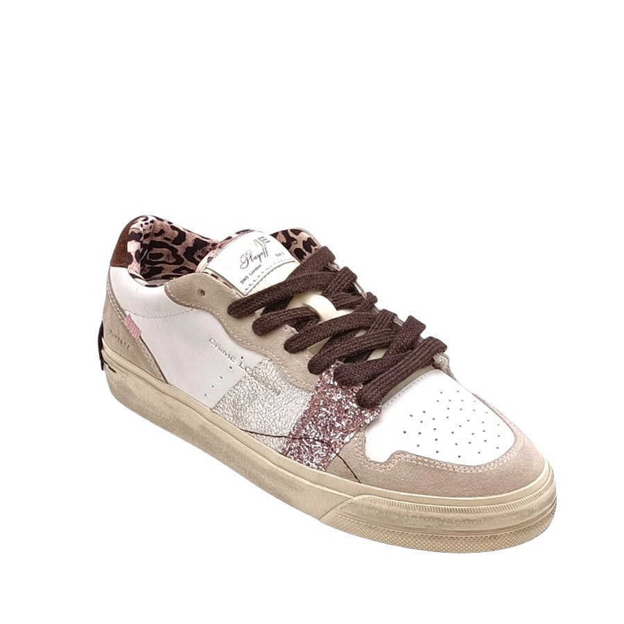 Crime London sneakers Playoff white rose leo