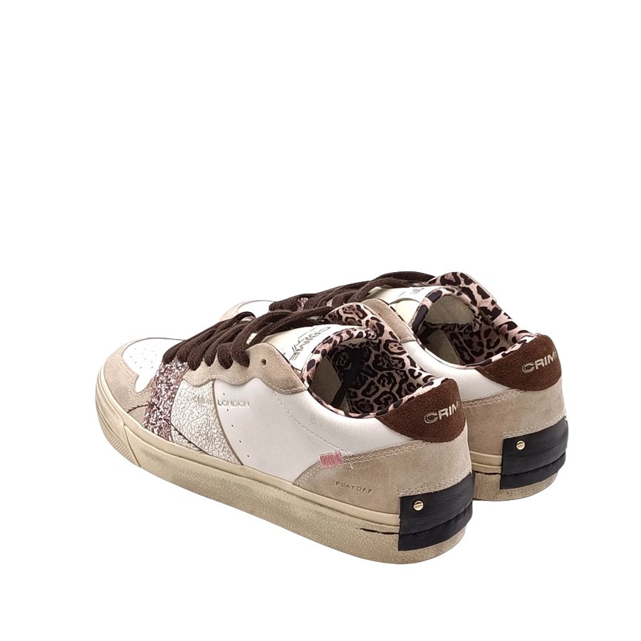 Crime London sneakers Playoff white rose leo
