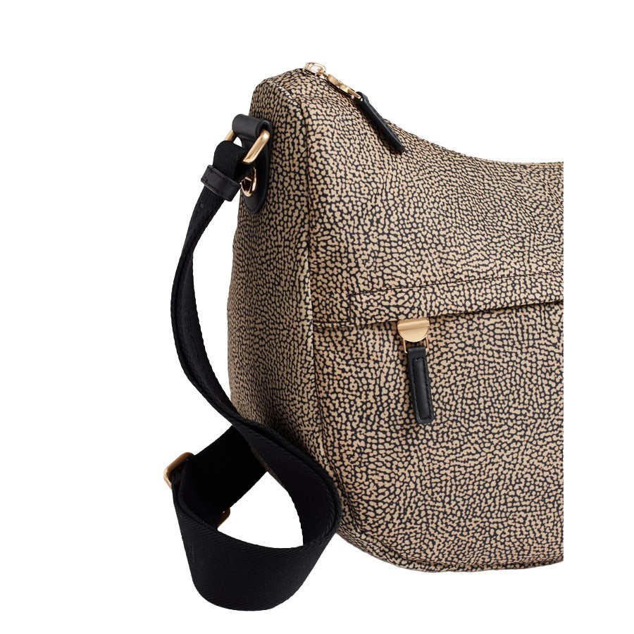 Borbonese borsa B-Club Luna medium Opnaturale nero