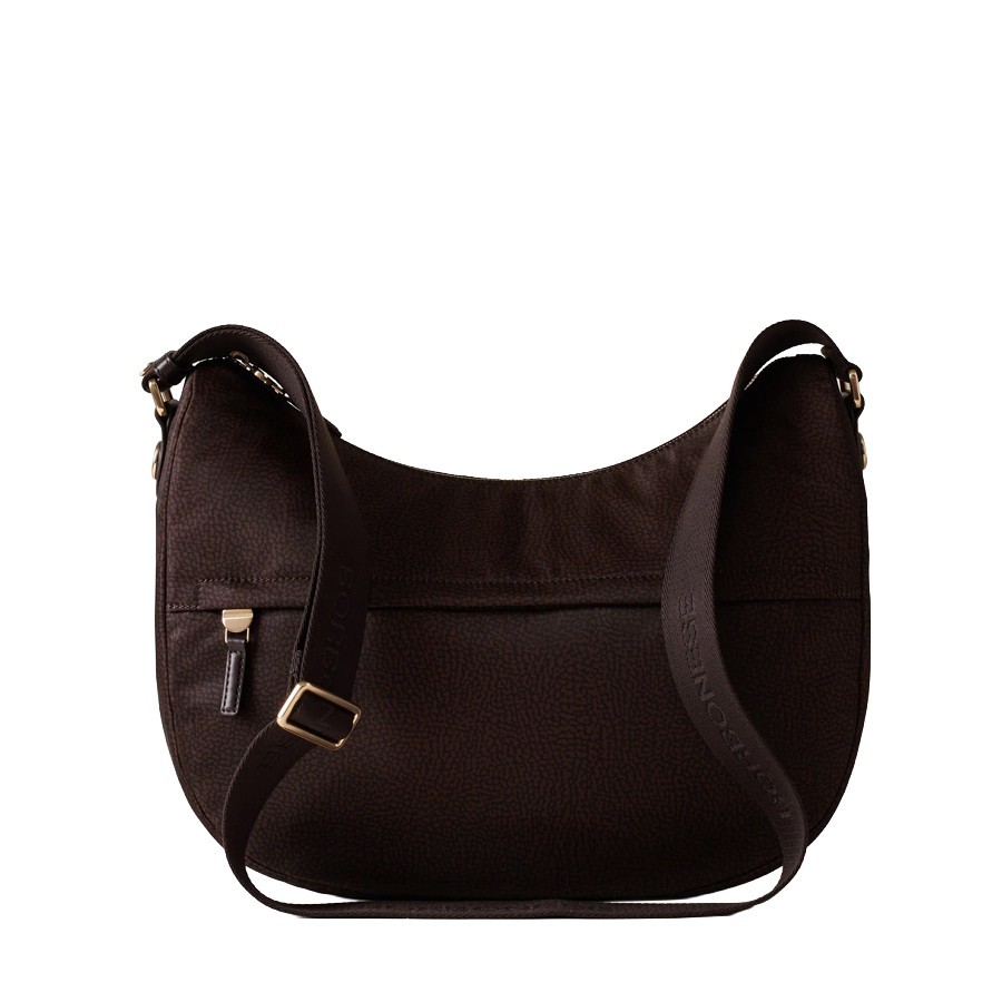 Borbonese borsa B-Club Luna medium Op cioccolato