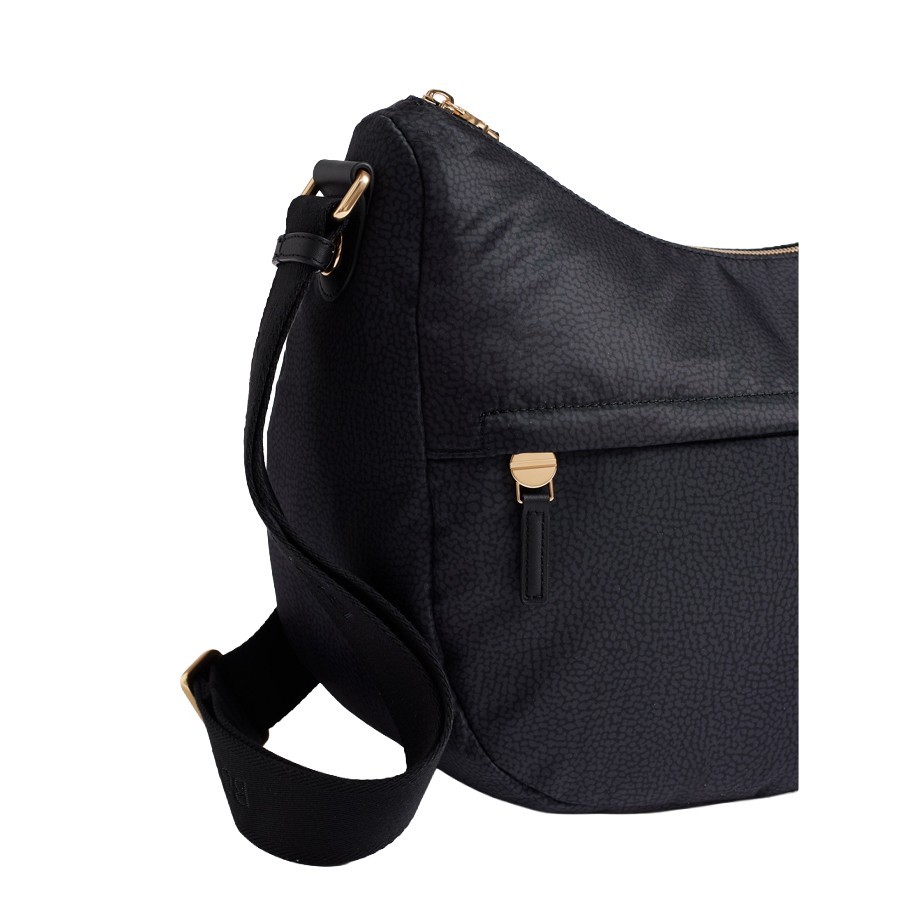 Borbonese borsa B-Club Luna medium Op dark black