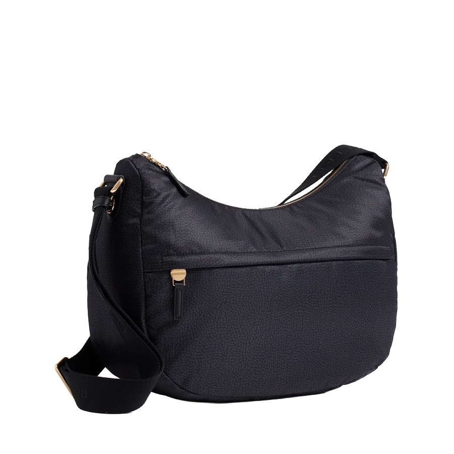 Borbonese borsa B-Club Luna medium Op dark black