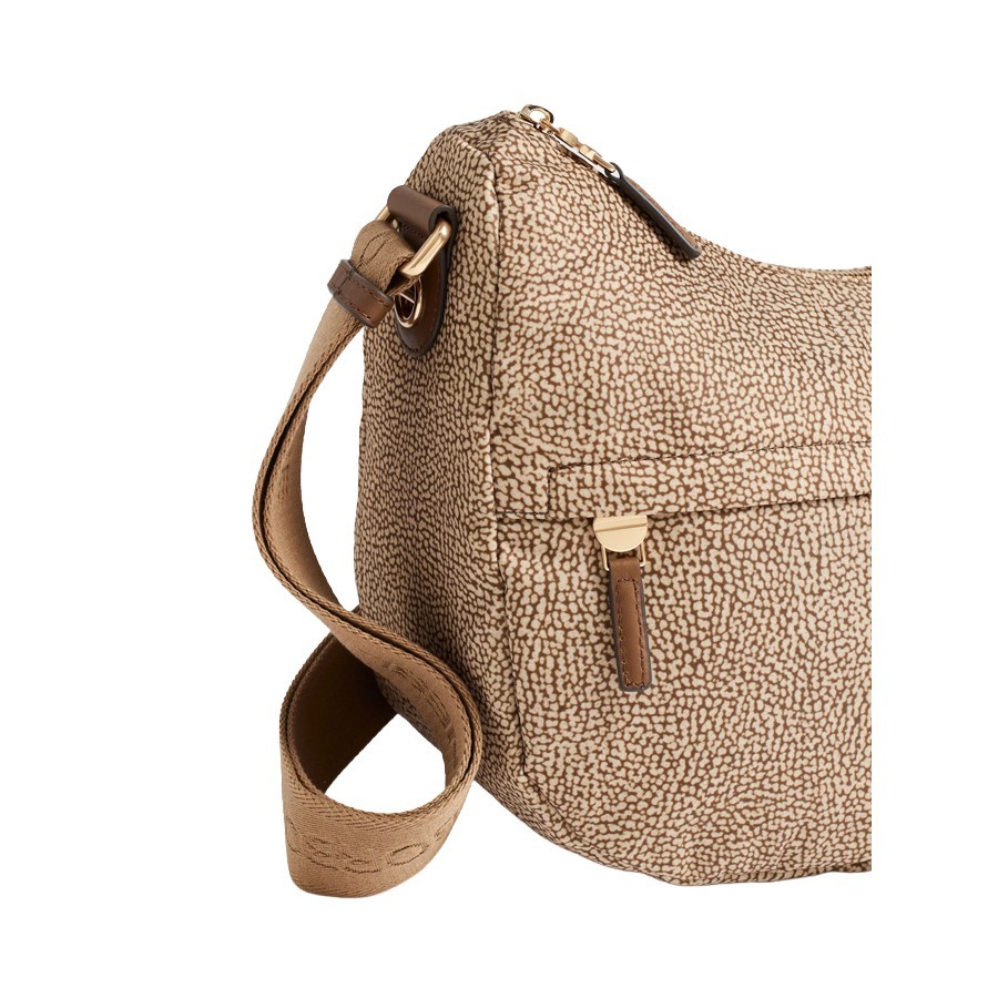 Borbonese borsa B-Club Luna middle Op beige marrone