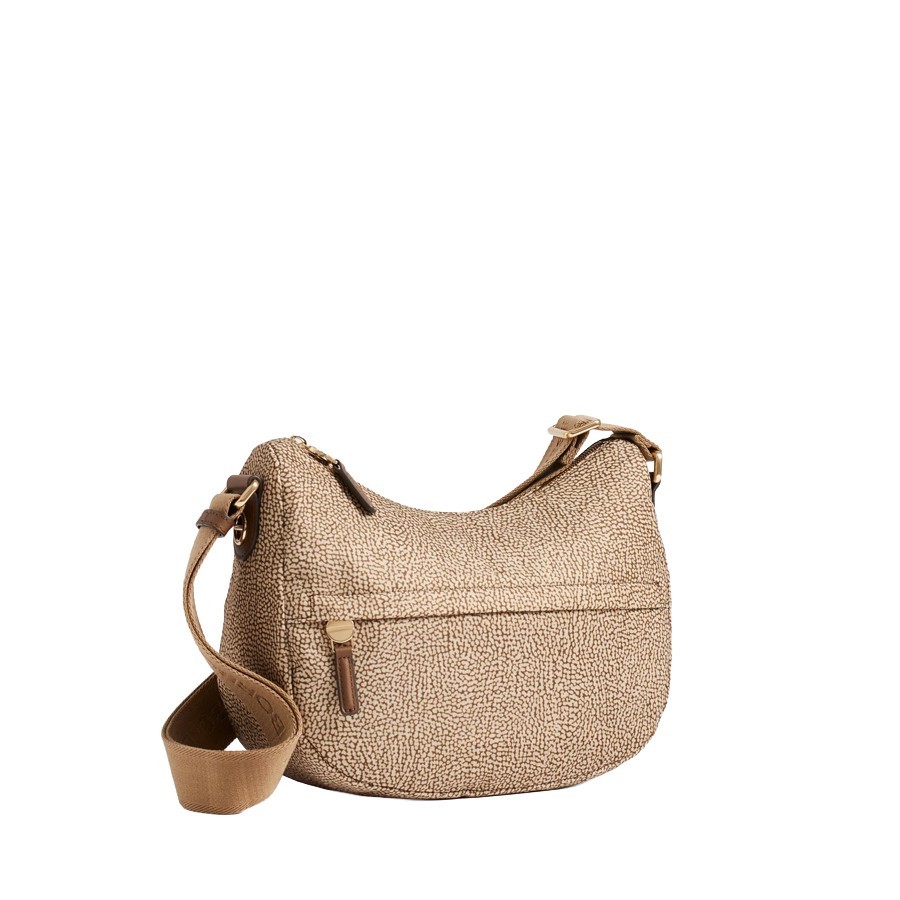 Borbonese borsa B-Club Luna middle Op beige marrone