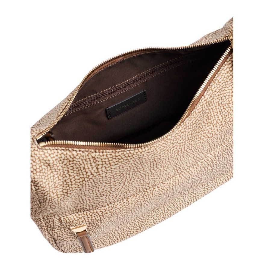 Borbonese borsa B-Club Luna middle Op beige marrone