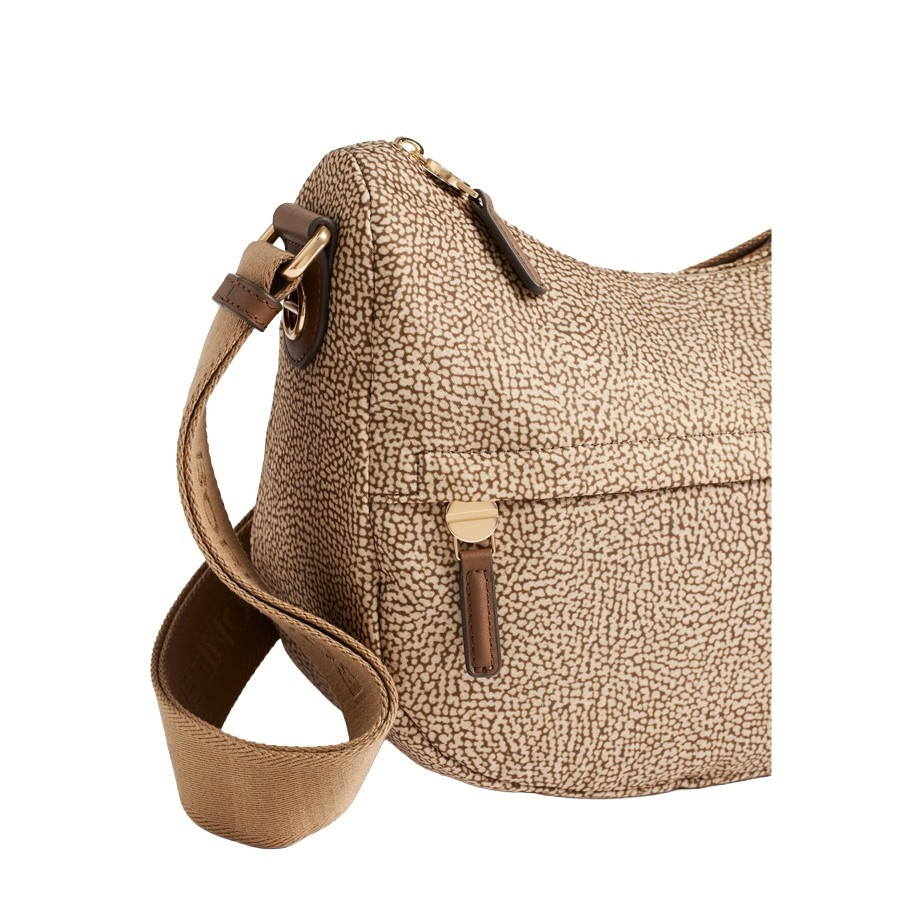 Borbonese borsa B-Club Luna middle Op beige marrone