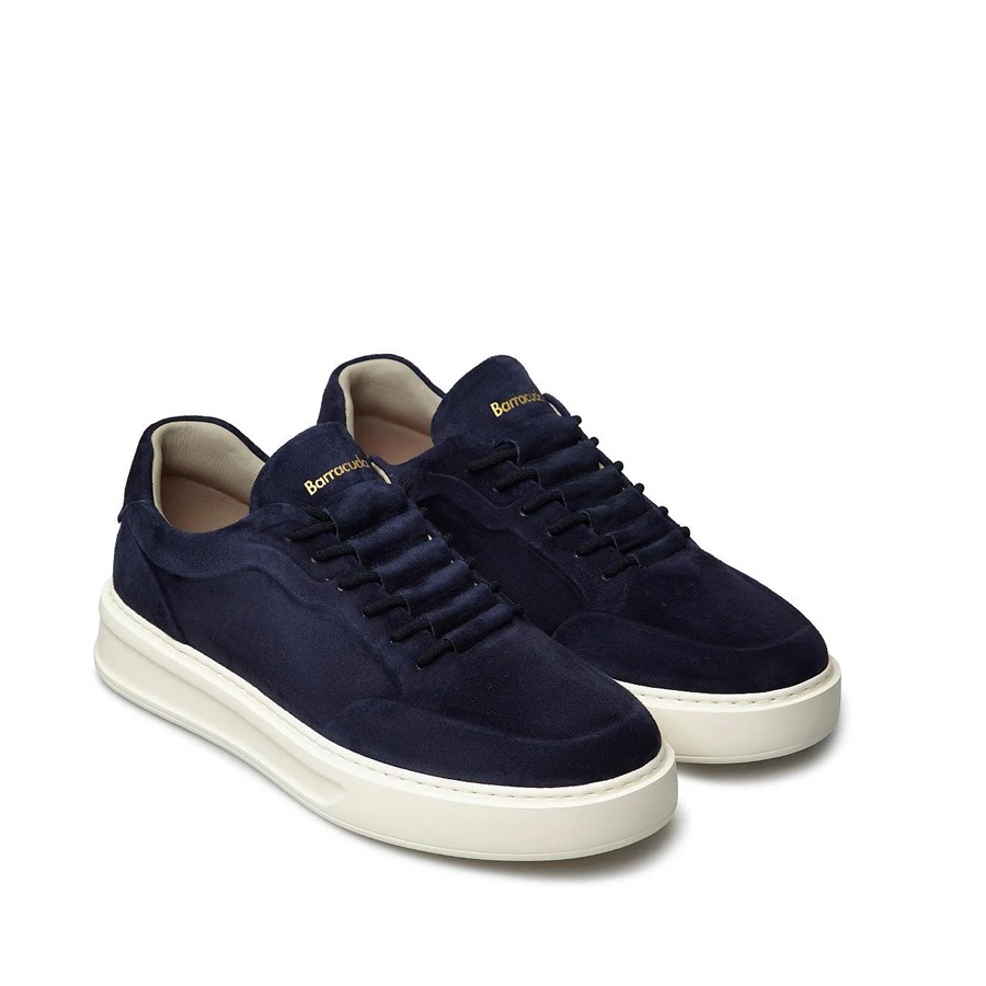 Men's BARRACUDA navy suede shoe