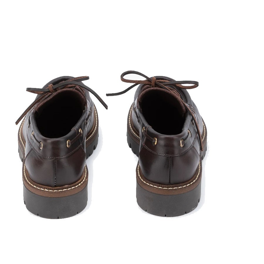 Stokton laced women's REBEL in dark leather