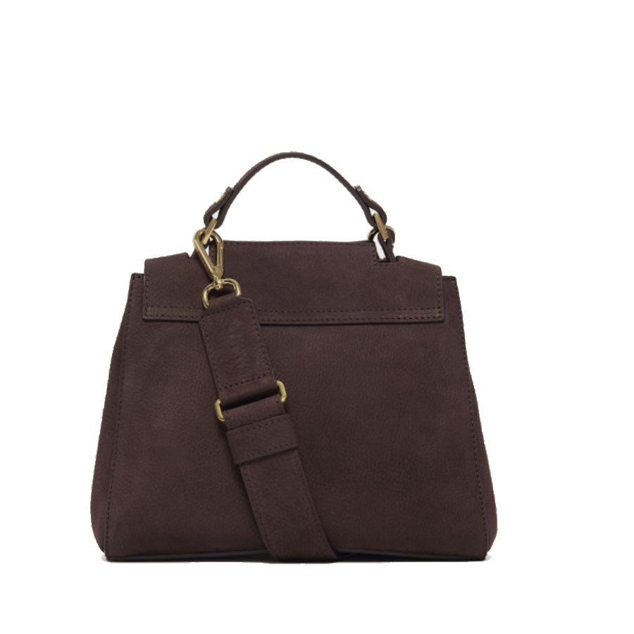 ORCIANI Sveva Nabucco Small handbag in nubuck leather with shoulder strap