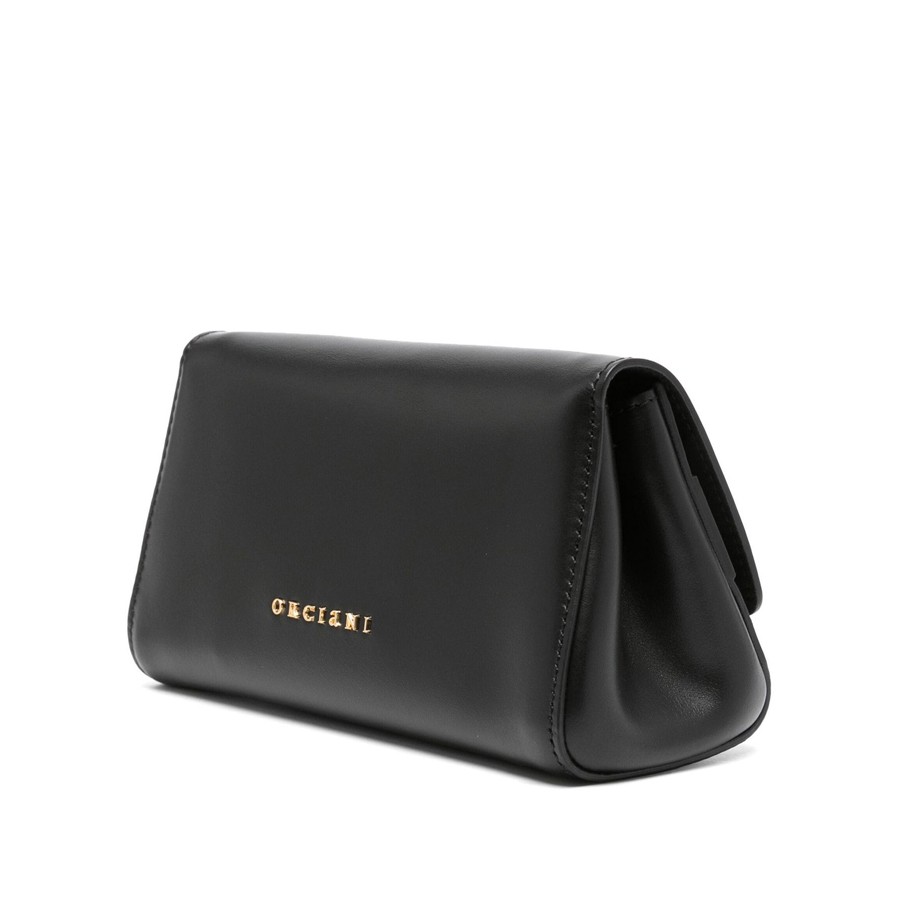 ORCIANI clutch in black leather accessorize