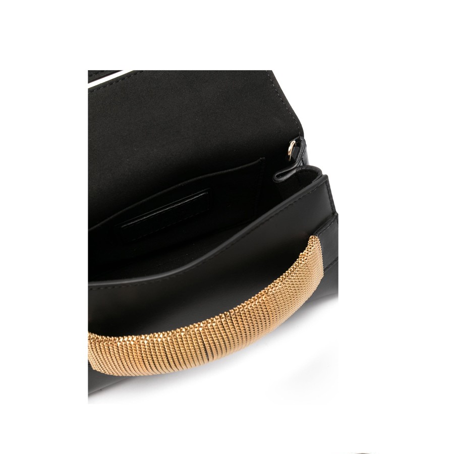 Clutch ORCIANI in pelle nero con accessorio