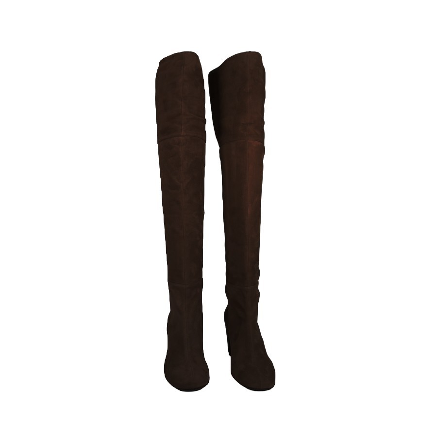 Vic Matiè L42 Edge Chamois dark brown overknee boot