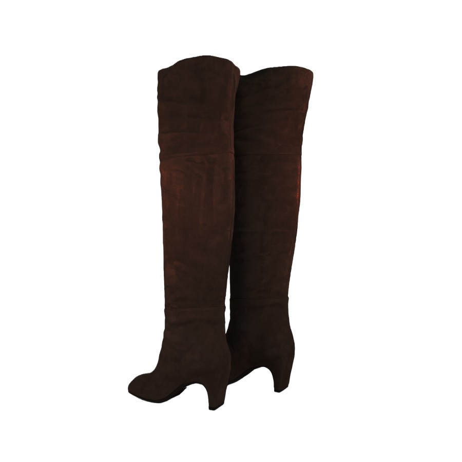 Vic Matiè L42 Edge Chamois dark brown overknee boot
