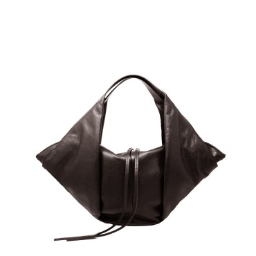 Vic Matiè Tabita dark brown leather hobo bag