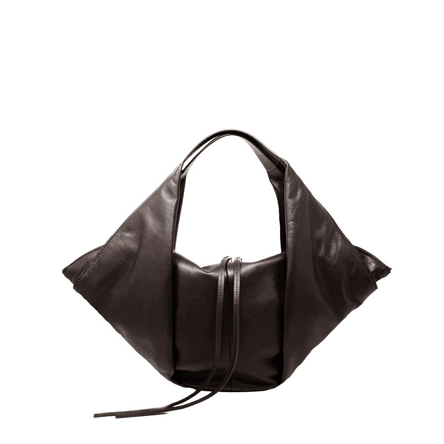 Vic Matiè borsa hobo Tabita pelle dark brown