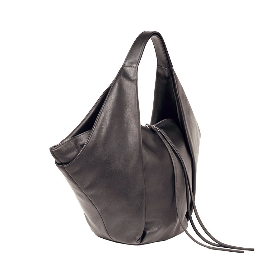 Vic Matiè borsa hobo Tabita pelle dark brown