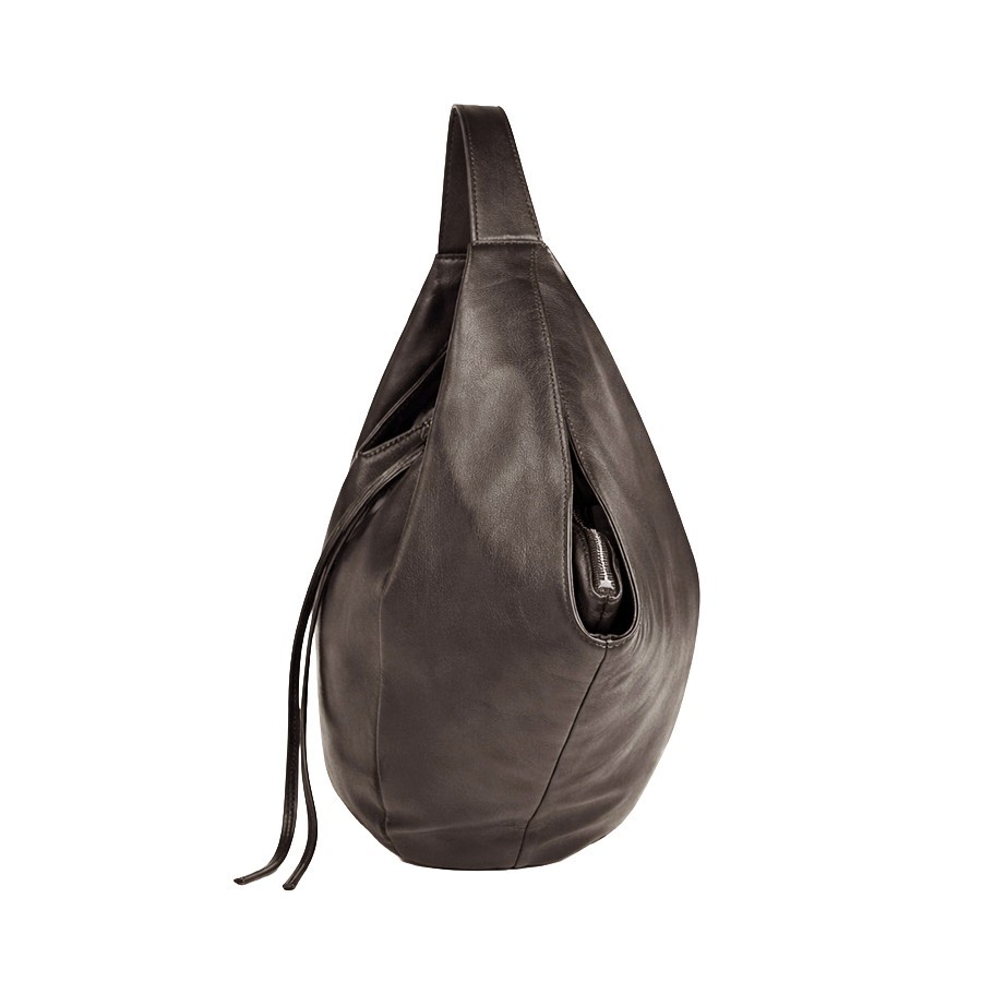 Vic Matiè borsa hobo Tabita pelle dark brown