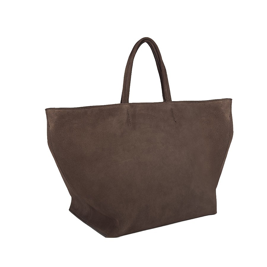Vic Matiè borsa Michelle BigSuede Shopper-Bucket bag dark brown