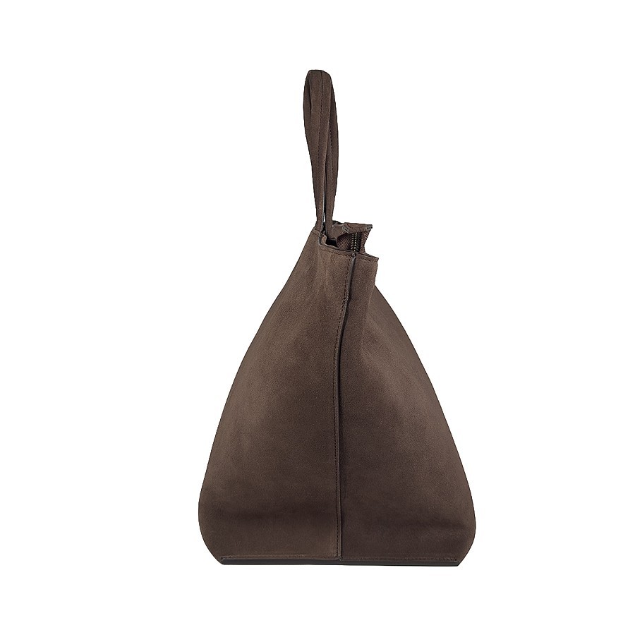 Vic Matiè borsa Michelle BigSuede Shopper-Bucket bag dark brown