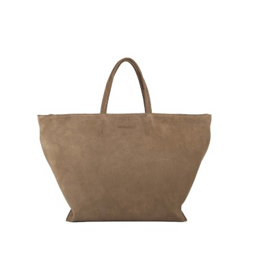 Vic Matiè  borsa Michelle BigSuede Shopper-Bucket bag dove grey