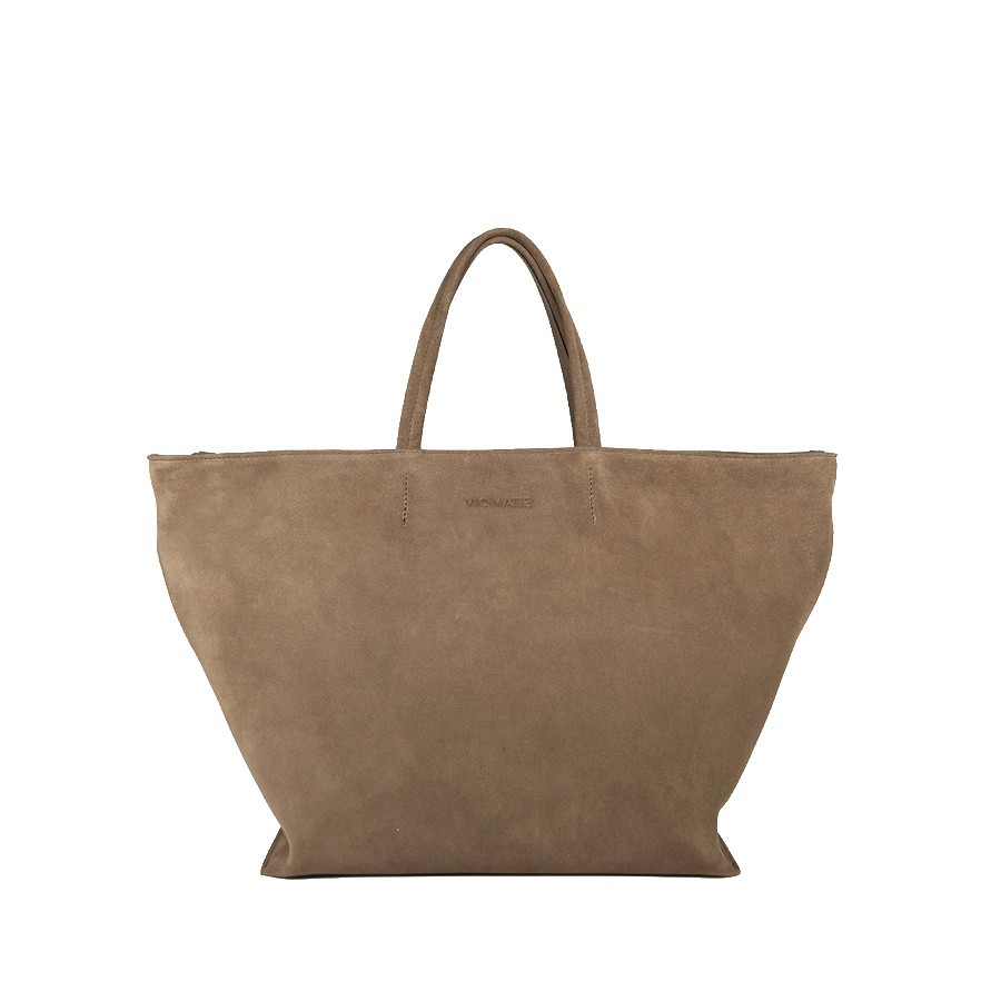 Vic Matiè  borsa Michelle BigSuede Shopper-Bucket bag dove grey