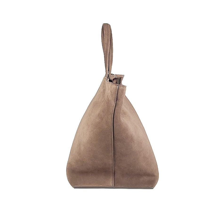 Vic Matiè  borsa Michelle BigSuede Shopper-Bucket bag dove grey