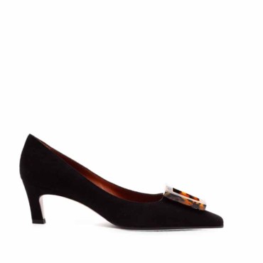 ROBERTO FESTA PAOLA cleavage in Suede – black